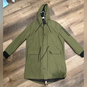 Men’s 3/4 Raincoat in Olive Green MSX